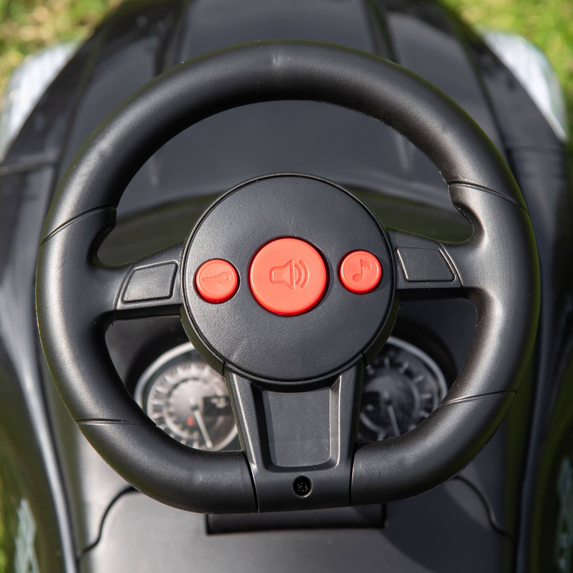 Alt View 4. Aosom - Kids Ride On Push Car, Foot-to-Floor Walking Sliding Toy Car, Working Horn, Music, Headlights, Storage.