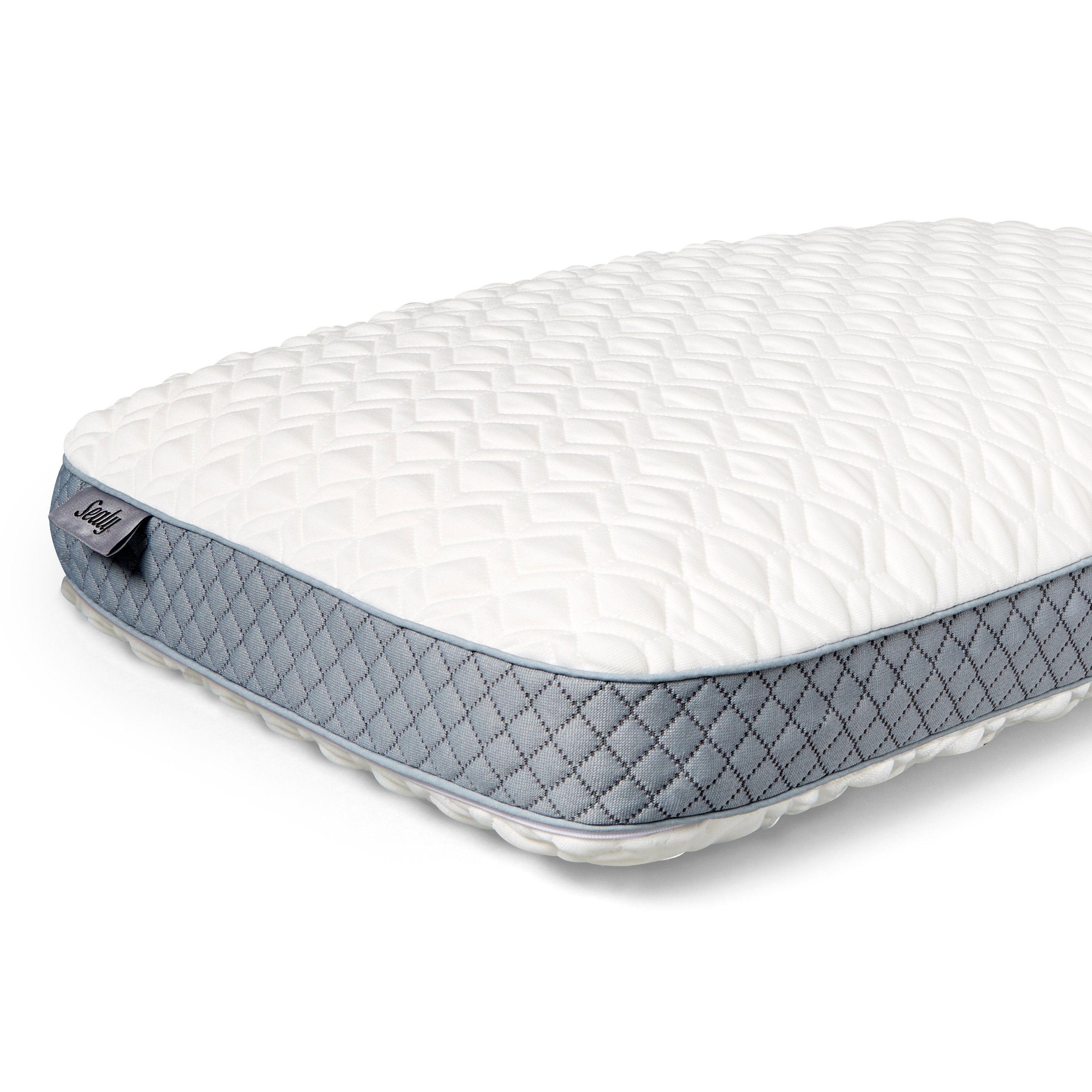 Left View: Sealy - Memory Foam Bed Pillow - White