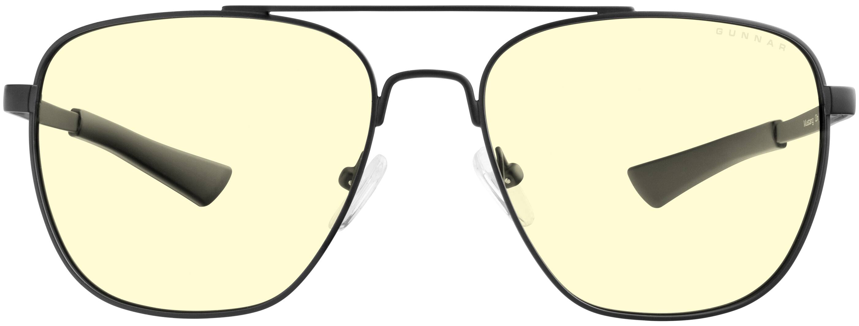 Back. GUNNAR - Mustang Computer Glasses with Blue Light Reduction, Amber Lenses - Onyx.