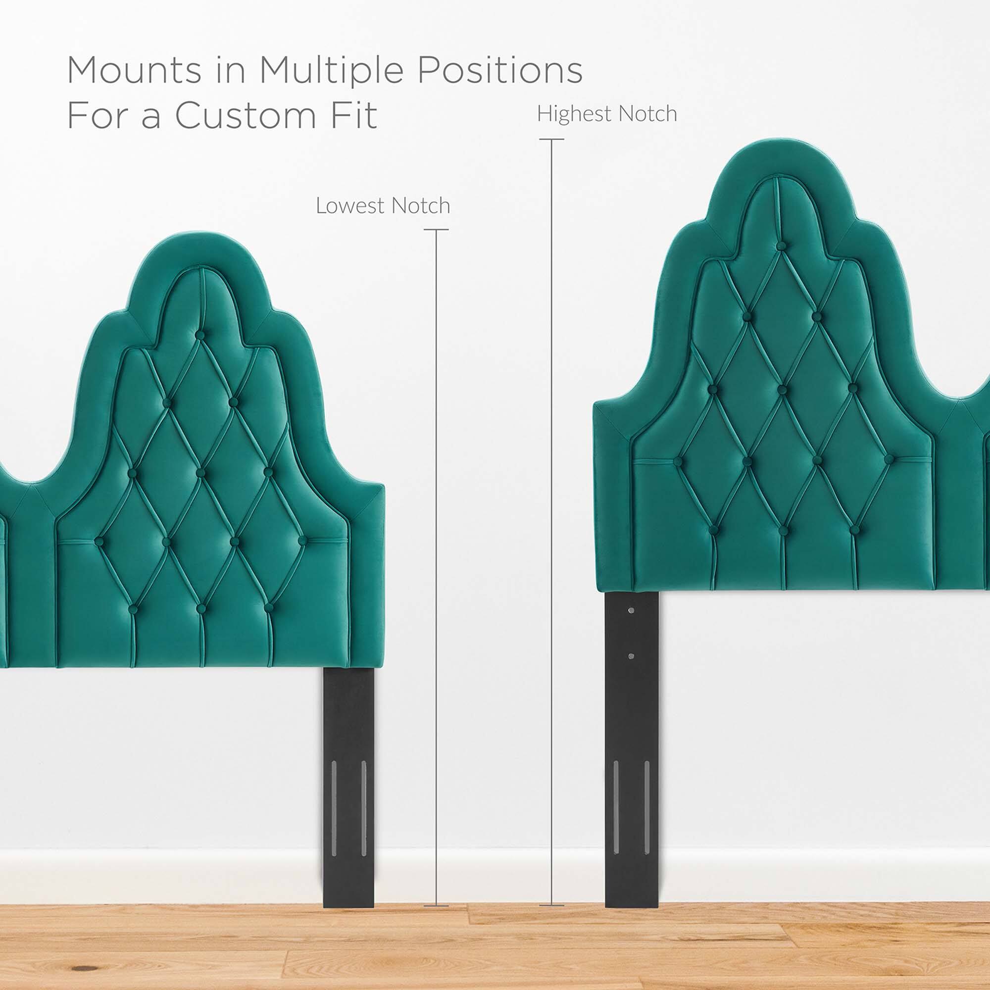 Mounts in Multiple Positions  
For a Custom Fit  

Lowest Notch  
Highest Notch