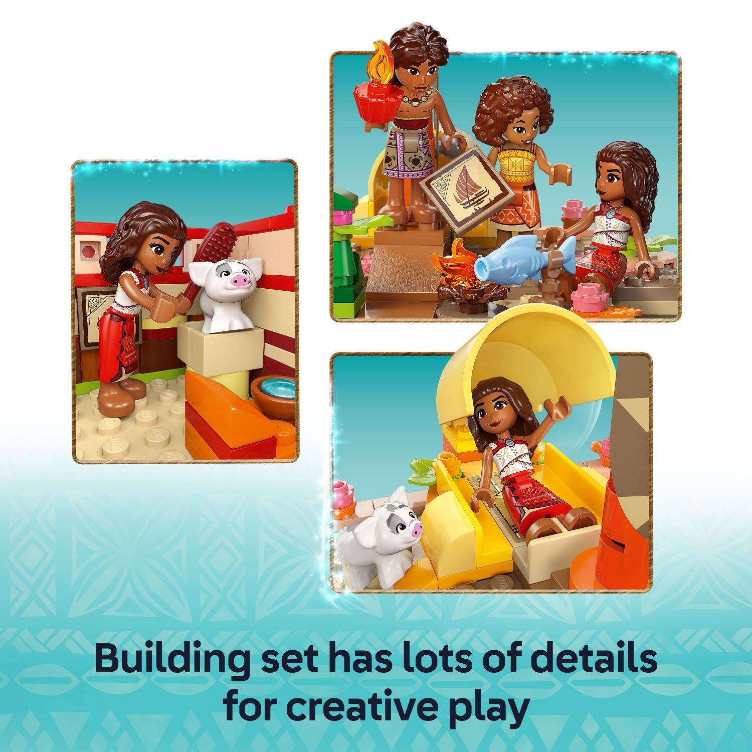 The image features a building set with lots of details for creative play. The set includes a variety of toys, such as a dollhouse, a dog, and a cat. The dollhouse has a bedroom, a kitchen, and a bathroom, and it is filled with furniture and accessories. The dolls are also present in the scene, with one doll sitting on a chair and another doll sitting on a bed. The building set is designed to provide children with a fun and engaging play experience, allowing them to explore their creativity and imagination through the various elements and accessories included in the set.