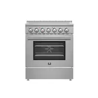 Forno Appliances - Paolo 4.38 cu. ft. Freestanding Electric True Convection Range with Warming Zone - Silver - Front_Zoom