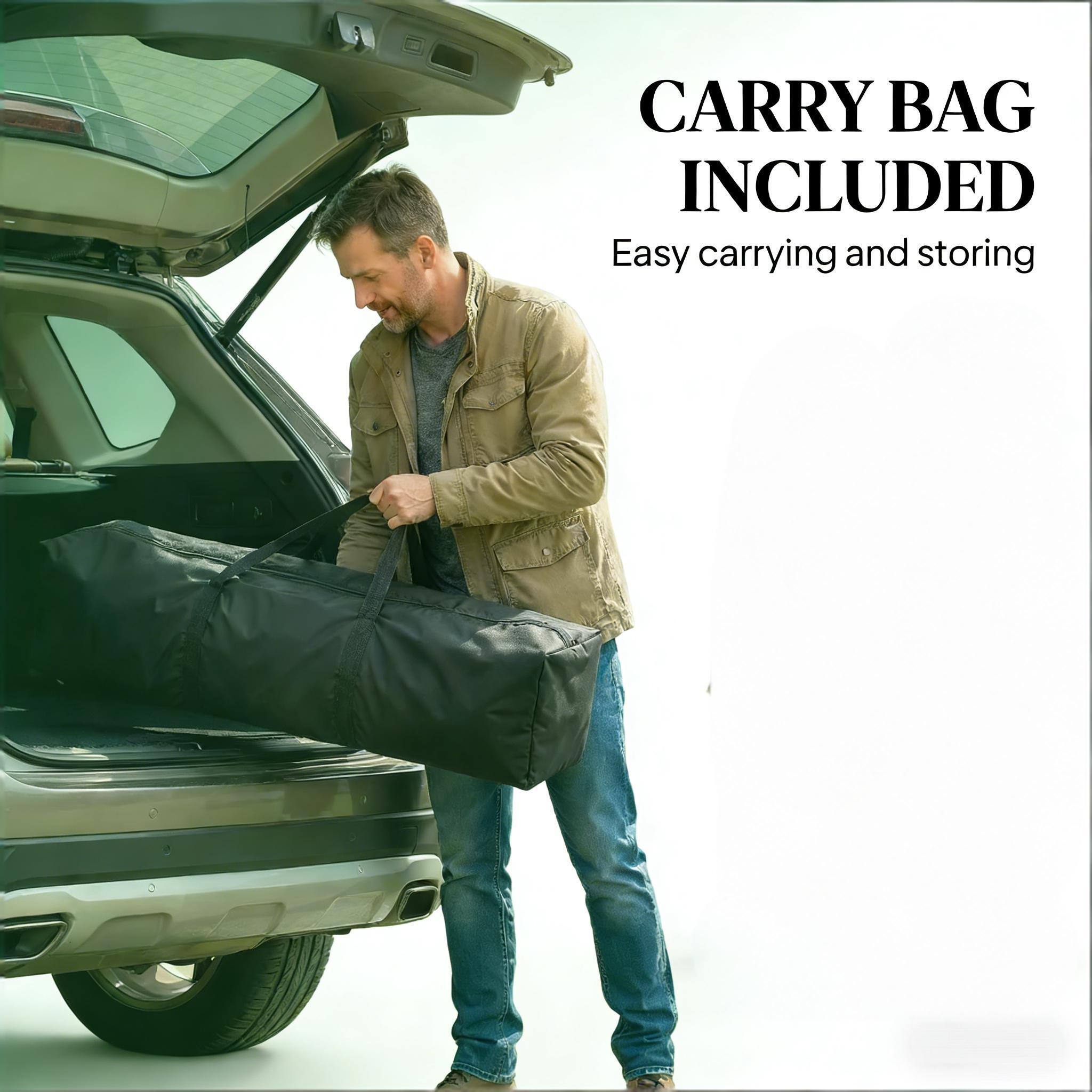CARRY BAG INCLUDED  
Easy carrying and storing