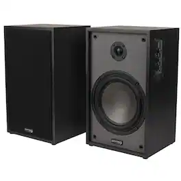 Dayton Audio - 70-watt-continuous Bluetooth Powered Bookshelf Speaker Set With 6.5-in. Woofers - Black