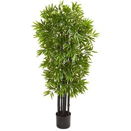 BreeBe - 51" Bamboo Tree with Black Trunks UV Resist (Indoor/Outdoor) - Green