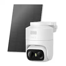 Front. eufy Security - eufyCam C37,Security Camera Wireless Outdoor,360 PTZ,AI Tracking&Detection, 2K Flexible Solar Camera,Color Night Vision.