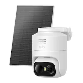 eufy Security - eufyCam C37,Security Camera Wireless Outdoor,360 PTZ,AI Tracking&Detection, 2K Flexible Solar Camera,Color Night Vision