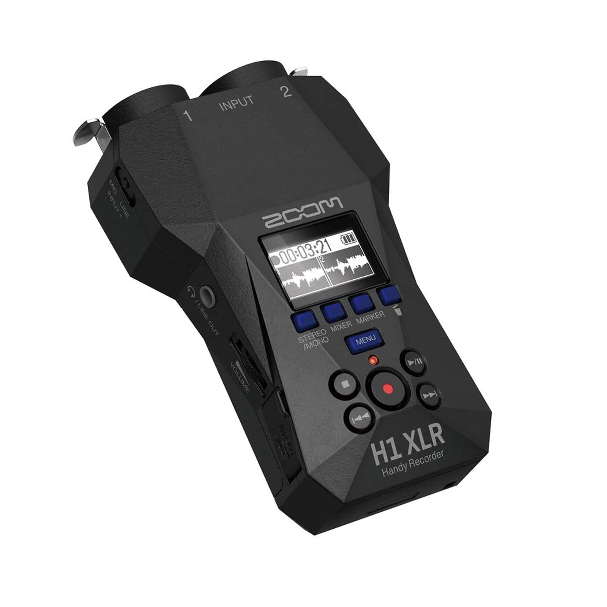Zoom - H1 XLR Portable Audio Recorder for Video - Black