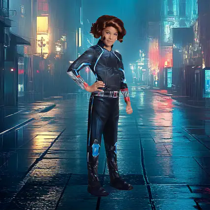 Front. Rubies - Avengers Age of Ultron Girl's Black Widow Halloween Costume Size Large 12-14 - Blue.