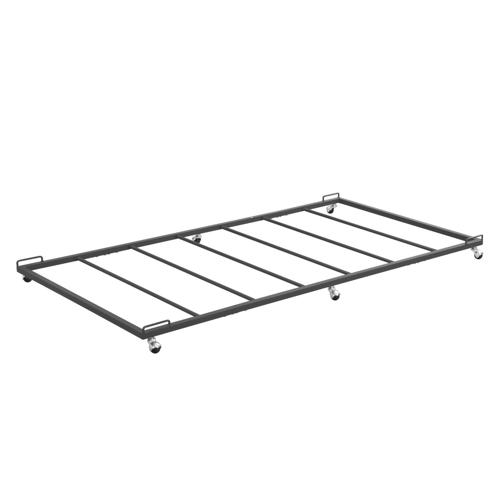 Angle. Kings Brand Furniture - Kings Brand Furniture Moley Metal Trundle - Black.