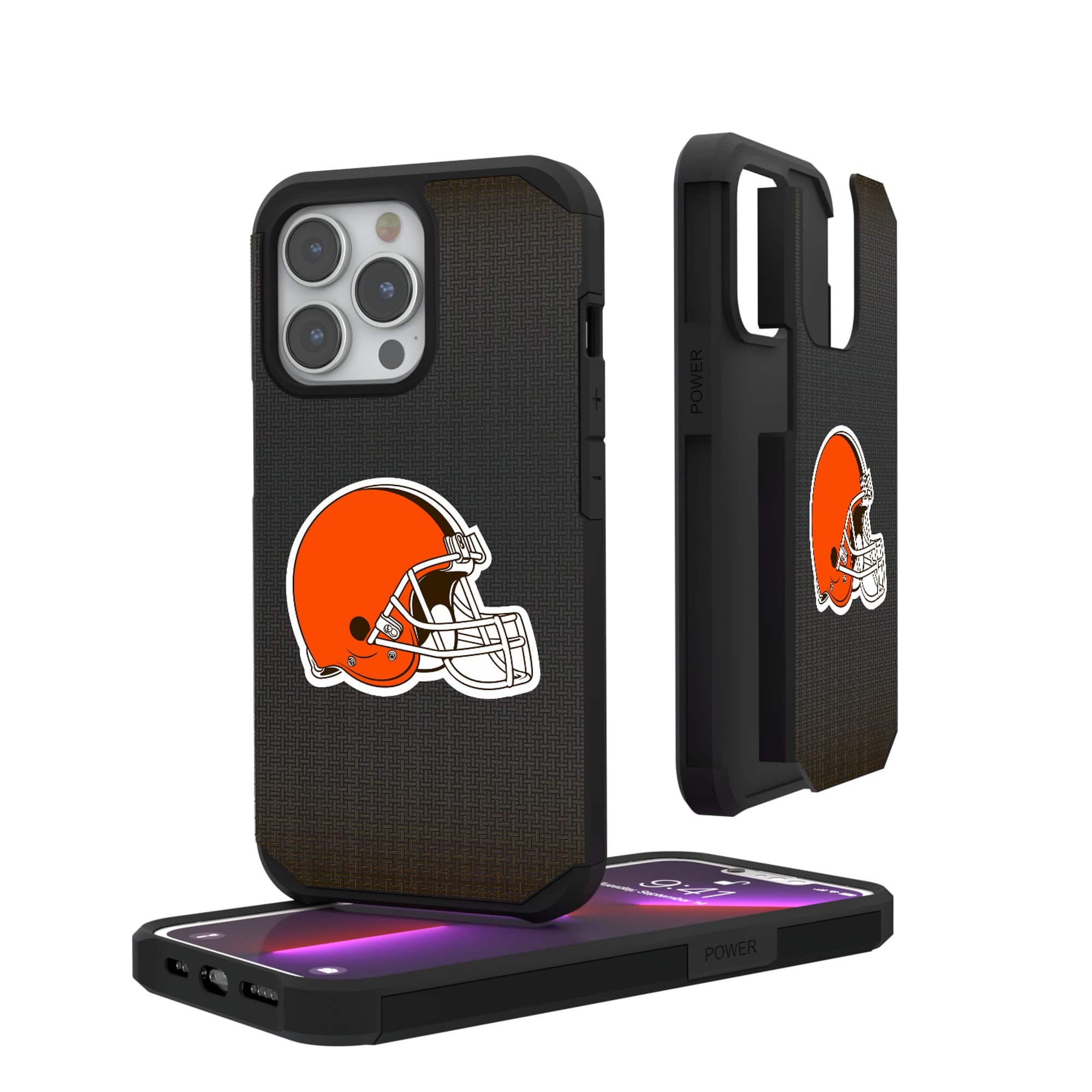 Keyscaper - NFL - Cleveland Browns Linen Logo iPhone Rugged Case - 14 Pro Max - Black price history on PriceWatchPro