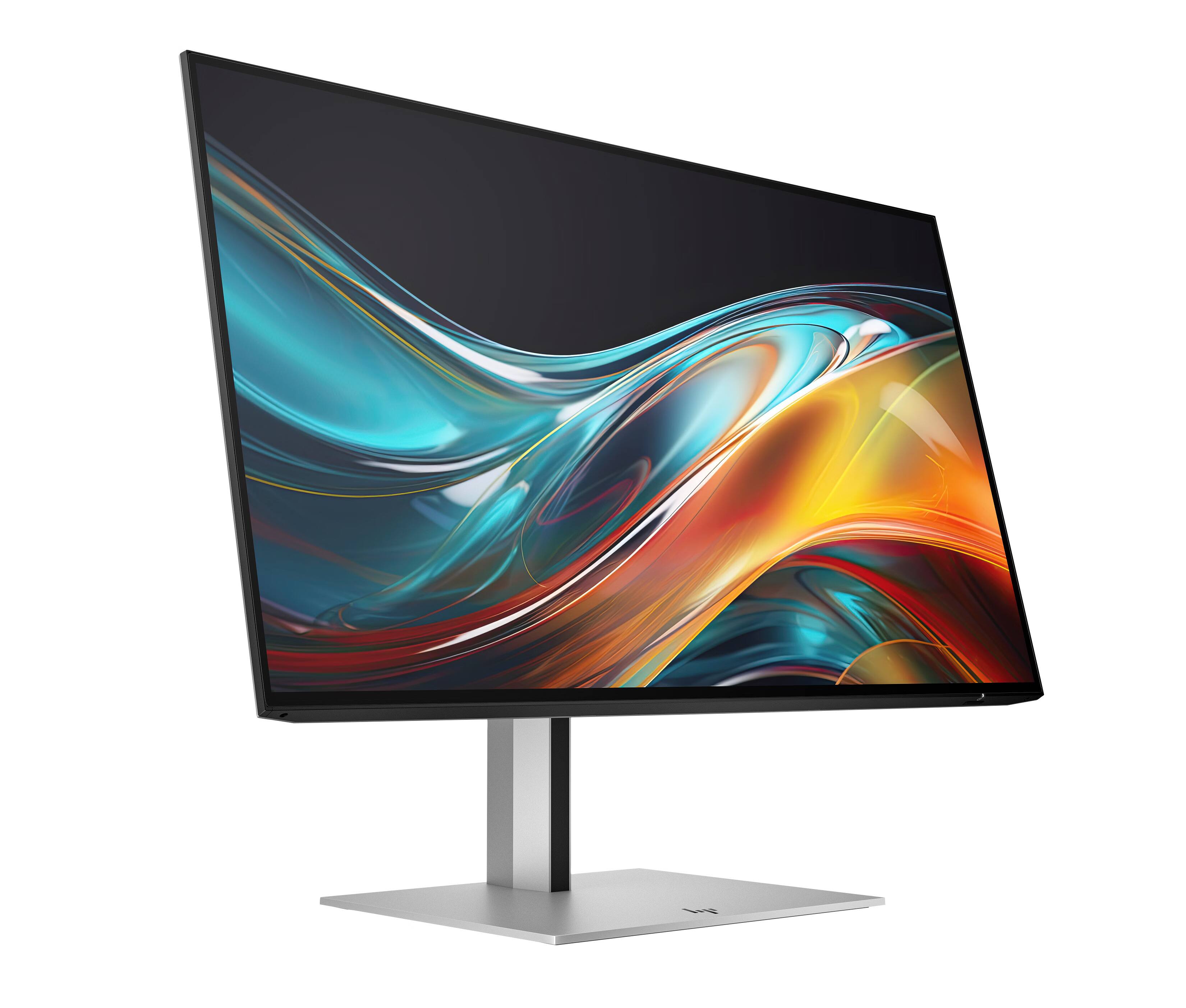 Angle. HP - HP Series 7 Pro 24" FHD IPS Monitor, 5ms Response Time, Anti-Glare, Flicker Free, Displayport, HDMI & DKZ Hub 2 Pack - Black/Silver.