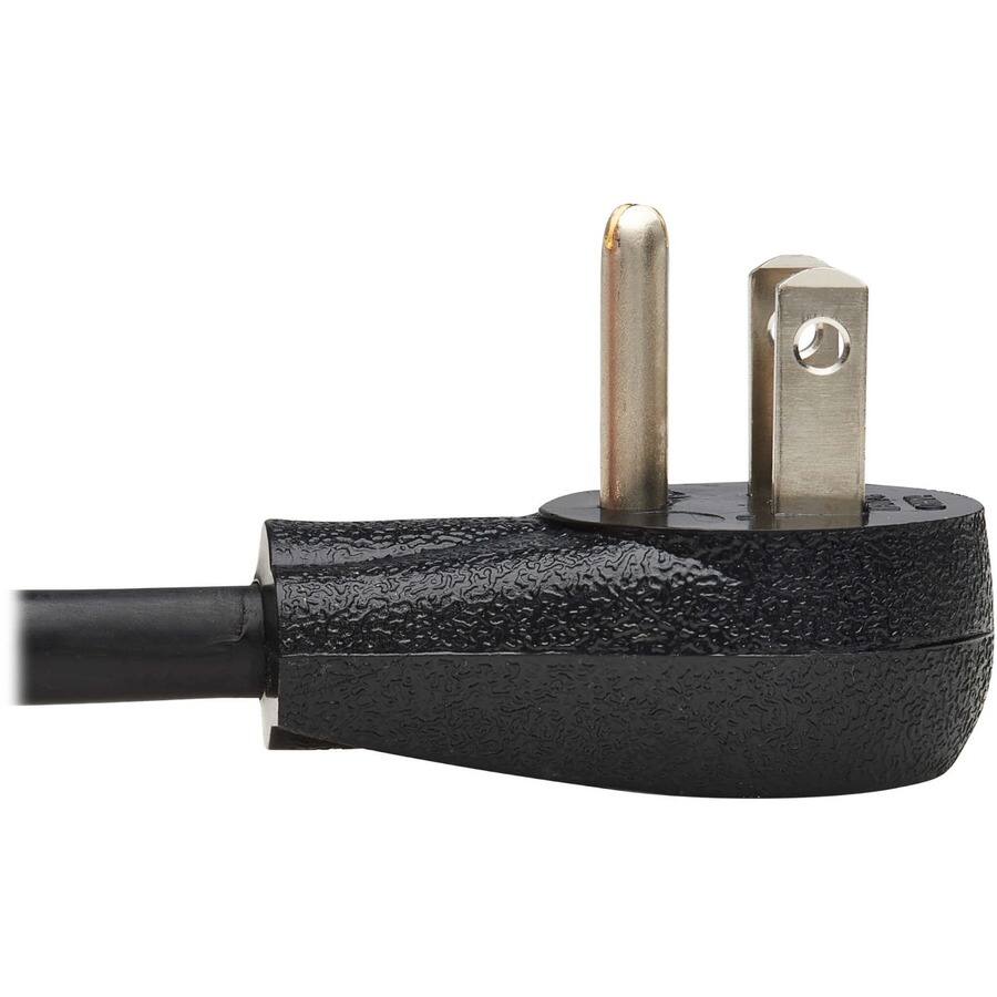 Alt View 1. Tripp Lite - Eaton Tripp Lite Series Power Extension Cord, Right-Angle NEMA 5-15P to NEMA 5-15R - 13A, 120V, 16 AWG, 15 ft. (4.6 m) - Black.