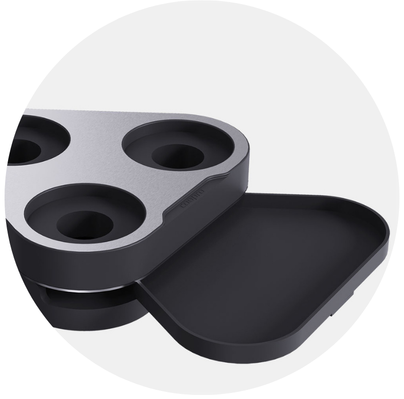 Alt View 1. Cospro - Electric Salt and Pepper 3 Grinder Set - Stainless Steel.