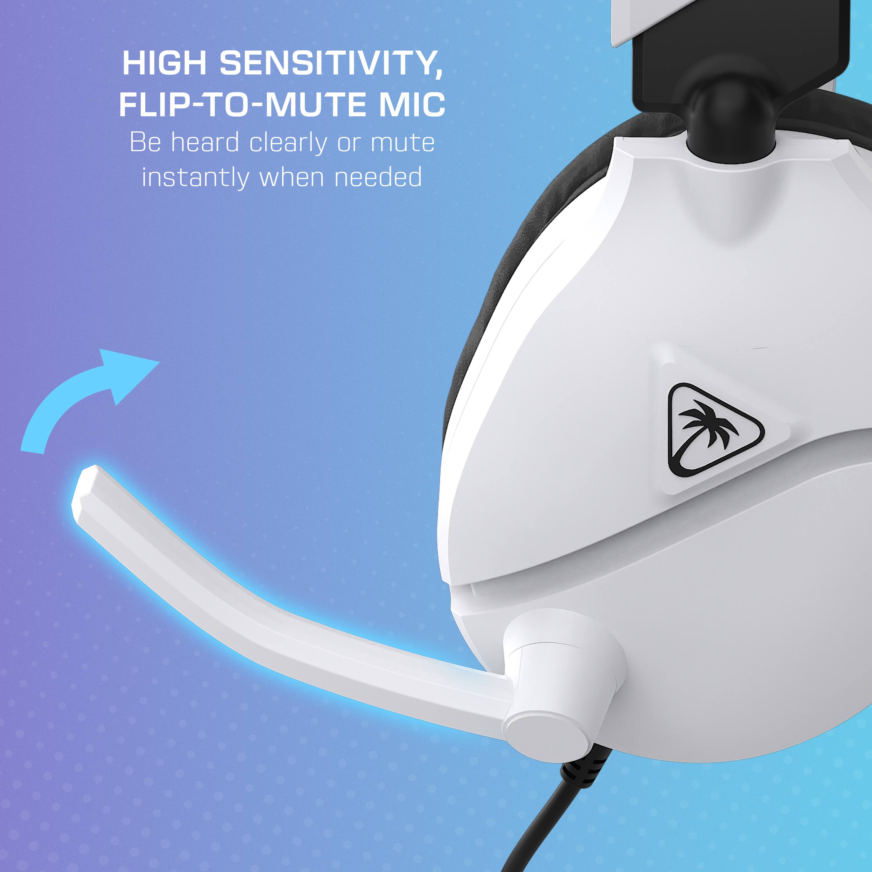 HIGH SENSITIVITY, FLIP-TO-MUTE MIC  
Be heard clearly or mute instantly when needed
