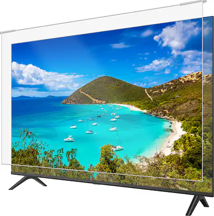 Left. SaharaCase - ZeroDamage 85" TV Screen Protector - Clear Anti-Blue.