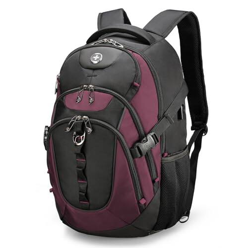 Front. Live At Space - Laptop Backpack With Usb Charging Port  Tsa Travel Fits 15 6 Inches Computer 31l College School For Men Olive black - Angola Red/Black.