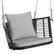 Front. Costway - Patio Hanging Rattan Basket Chair Swing Hammock Chair with Seat Cushion - Mix Brown + Grey.