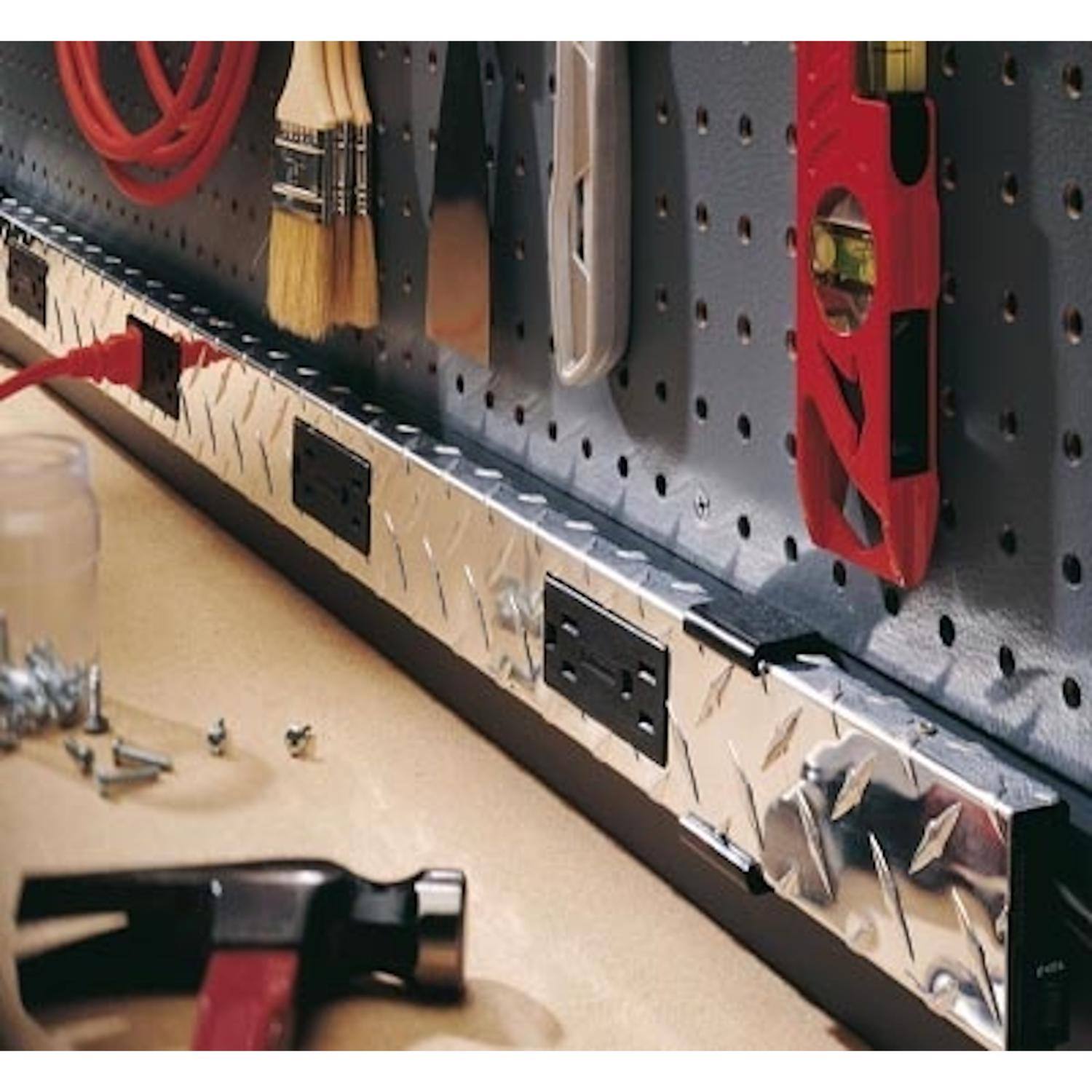 Alt View 1. Legrand - Legrand 6 ft. L 10 outlets Power Strip Silver - Silver.