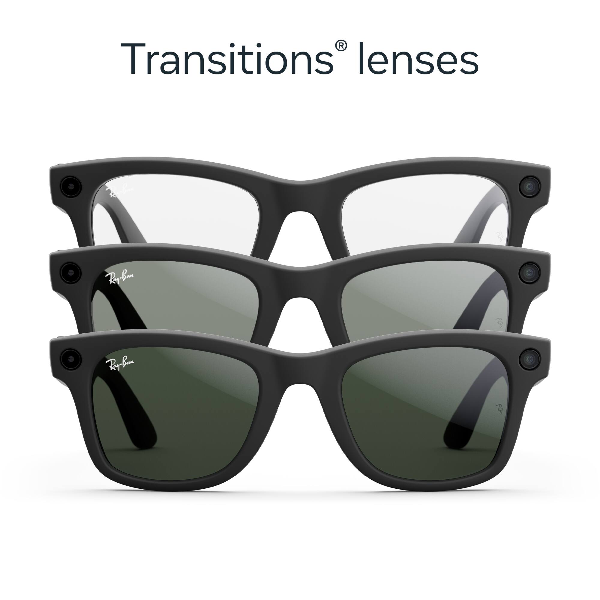 Transitions' lenses are made by Ray-Ban.