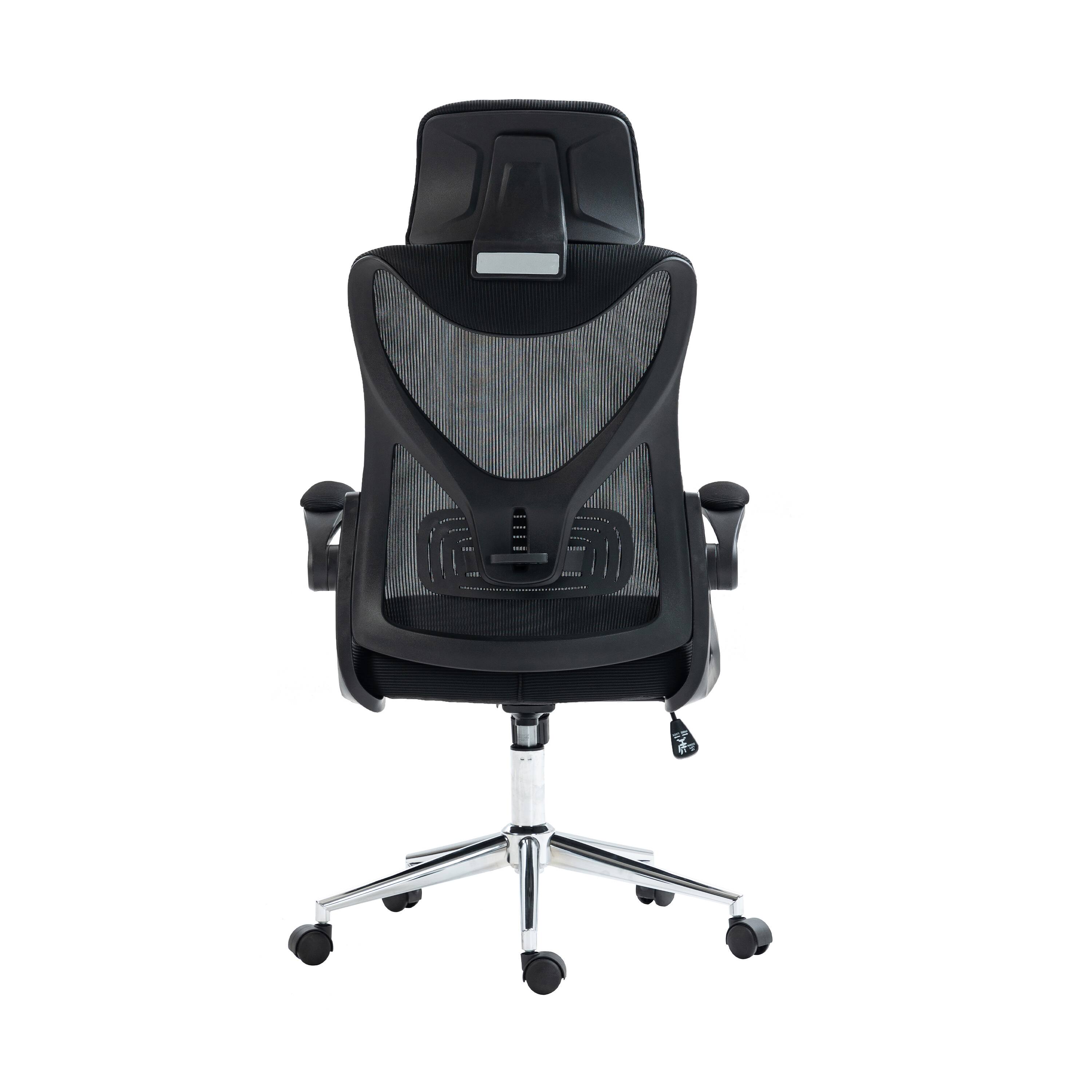Spaco - Essential Ergonomic Executive Office Chair with Headrest and Lumbar Support for Study, Office - Black