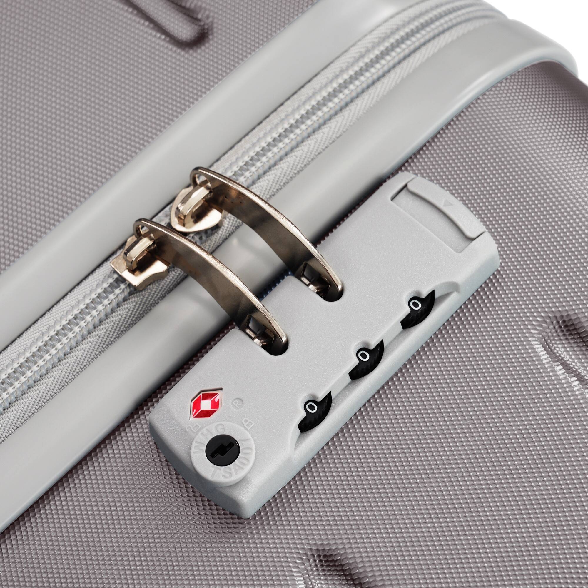 Alt View 7. Ecooso - 3-Piece Premium ABS Luggage Set with TSA Locks, 20/24/28-Inch Spinner Suitcases - Light Brown.