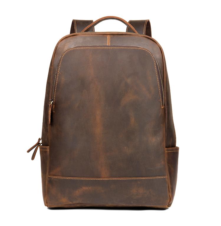 Alt View 8. Steel Horse Leather - The Vernon Minimalist Leather Backpack - Brown.