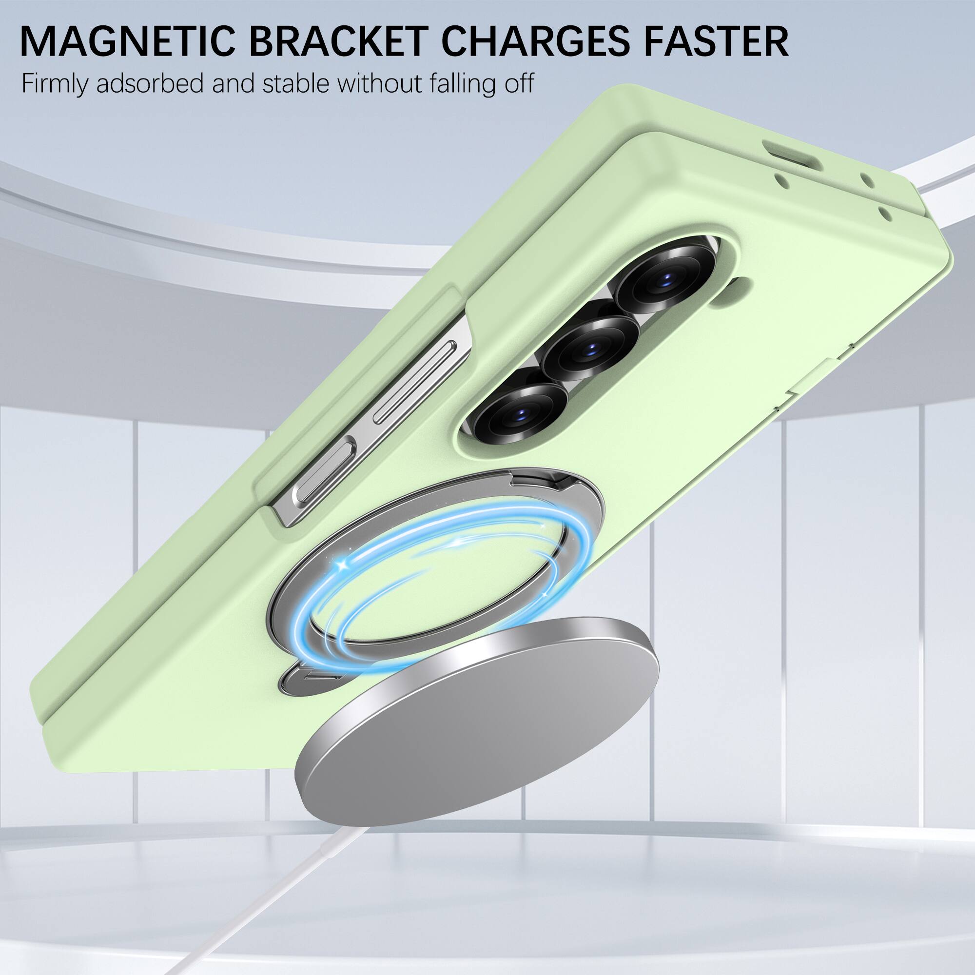 MAGNETIC BRACKET CHARGES FASTER  
Firmly adsorbed and stable without falling off