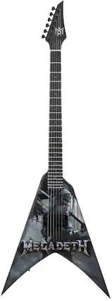 Front. PopMarket - Megadeth - The Mini Axe - Megadeth - Dystopia - Mini Guitar Replica Collectible - COLLECTIBLES - Multicolor.