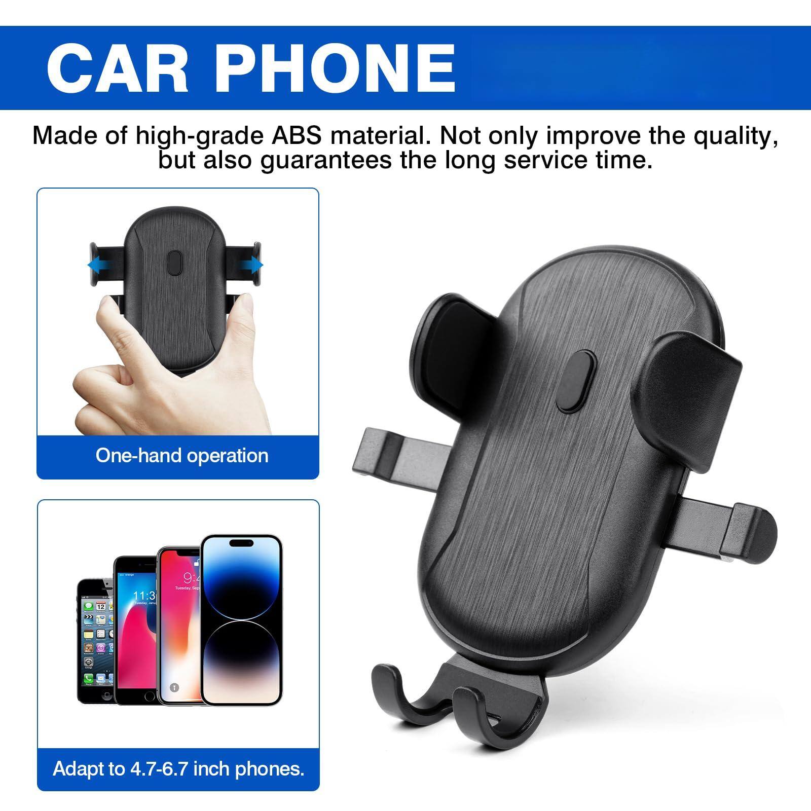 CAR PHONE

Made of high-grade ABS material. Not only improve the quality, but also guarantees the long service time.

One-hand operation

Adapt to 4.7-6.7 inch phones.