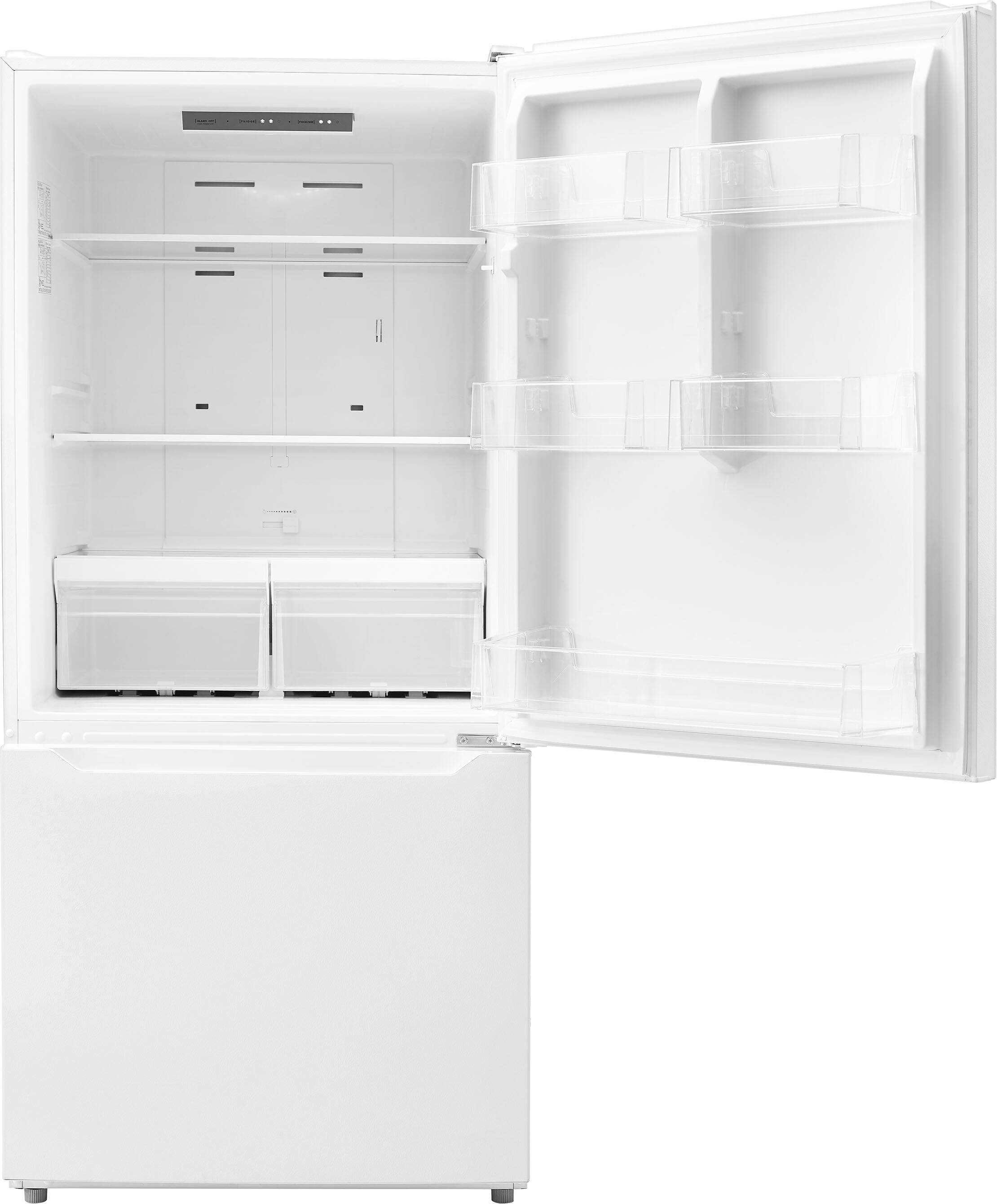 Alt View 11. Insignia™ - 30 in. Wide 18.6 Cu. Ft. Bottom Freezer Refrigerator with ENERGY STAR Certification - White.