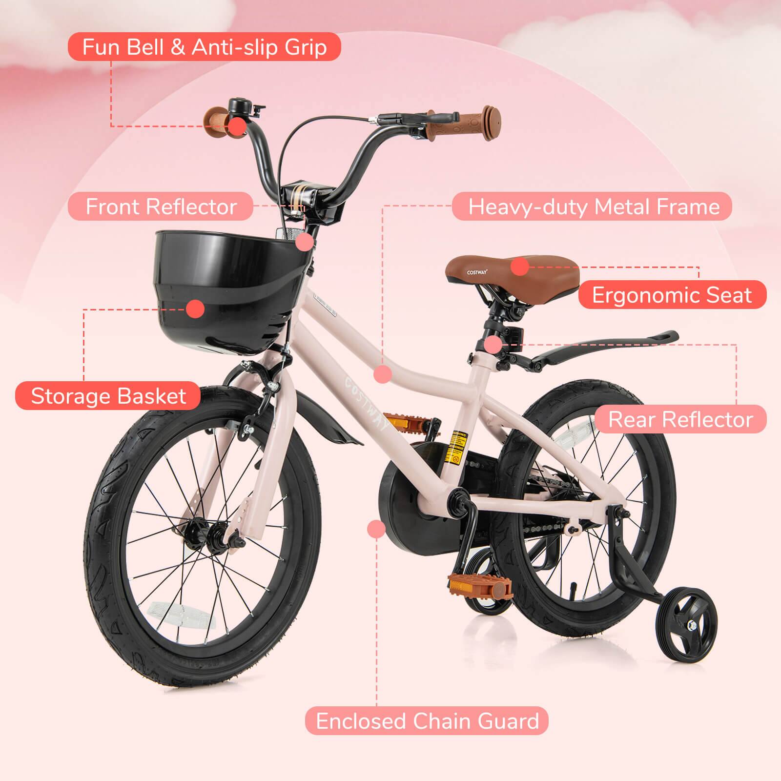 - Fun Bell & Anti-slip Grip
- Front Reflector
- Storage Basket
- Heavy-duty Metal Frame
- Ergonomic Seat
- Rear Reflector
- Enclosed Chain Guard