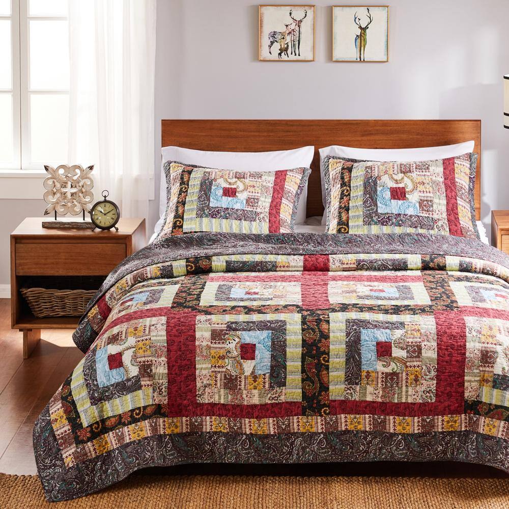 Alt View 1. Greenland Home Fashions - Greenland Home Fashion Colorado Lodge Quilt Set - 3 - Piece - King 105x95", Multi - Multi.