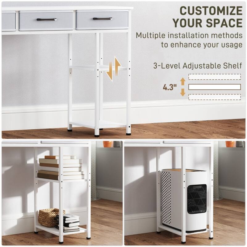 CUSTOMIZE YOUR SPACE  
Multiple installation methods to enhance your usage  
3-Level Adjustable Shelf  
4.3"