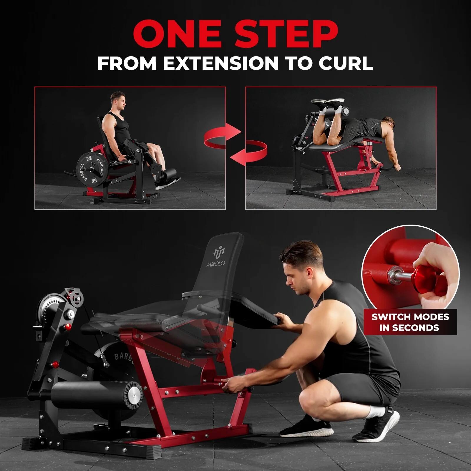 ONE STEP FROM EXTENSION TO CURL

BARPOL STANBARS

SWITCH MODES IN SECONDS