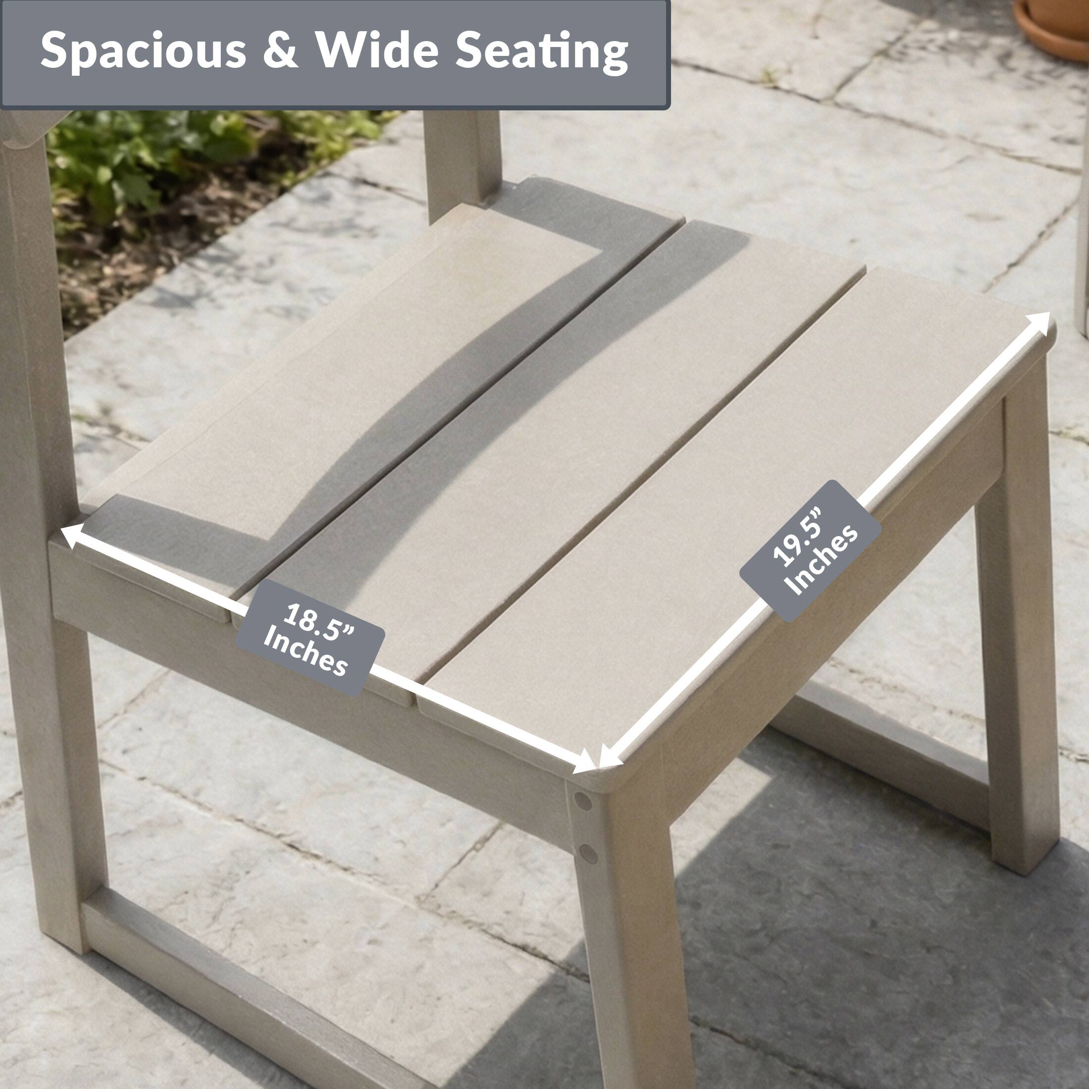 Spacious & Wide Seating  
18.5" Inches  
19.5" Inches