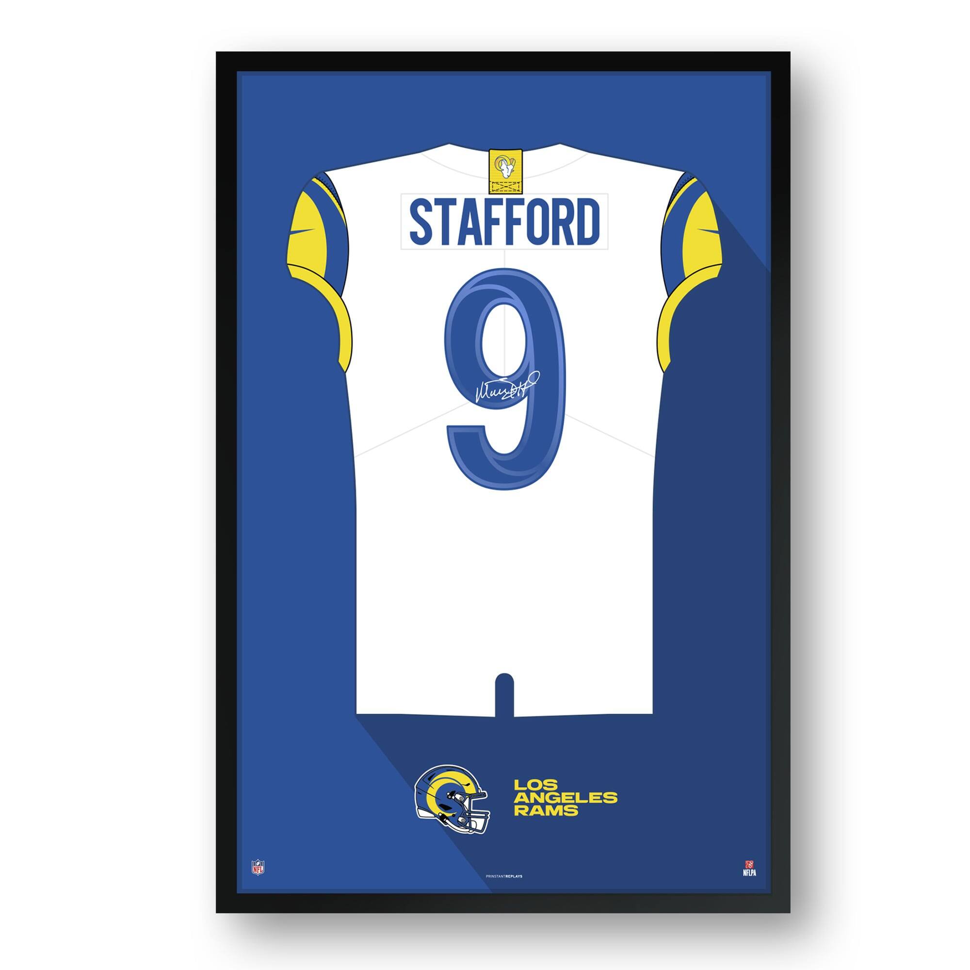 Matthew Stafford Los Angeles Rams 14" x 20" Away Jersey Framed Art Print
