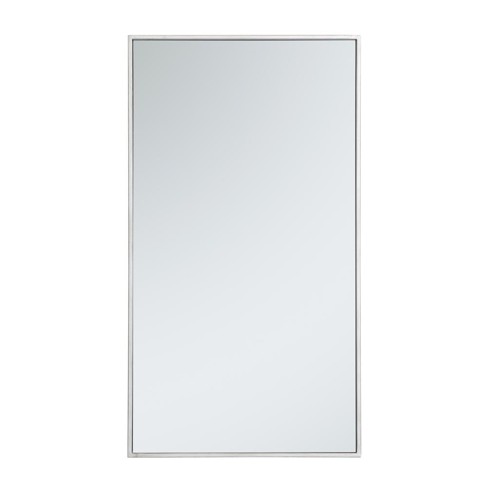 Alt View 8. Elegant Decor - Metal frame rectangle mirror 20 inch in silver - Silver.