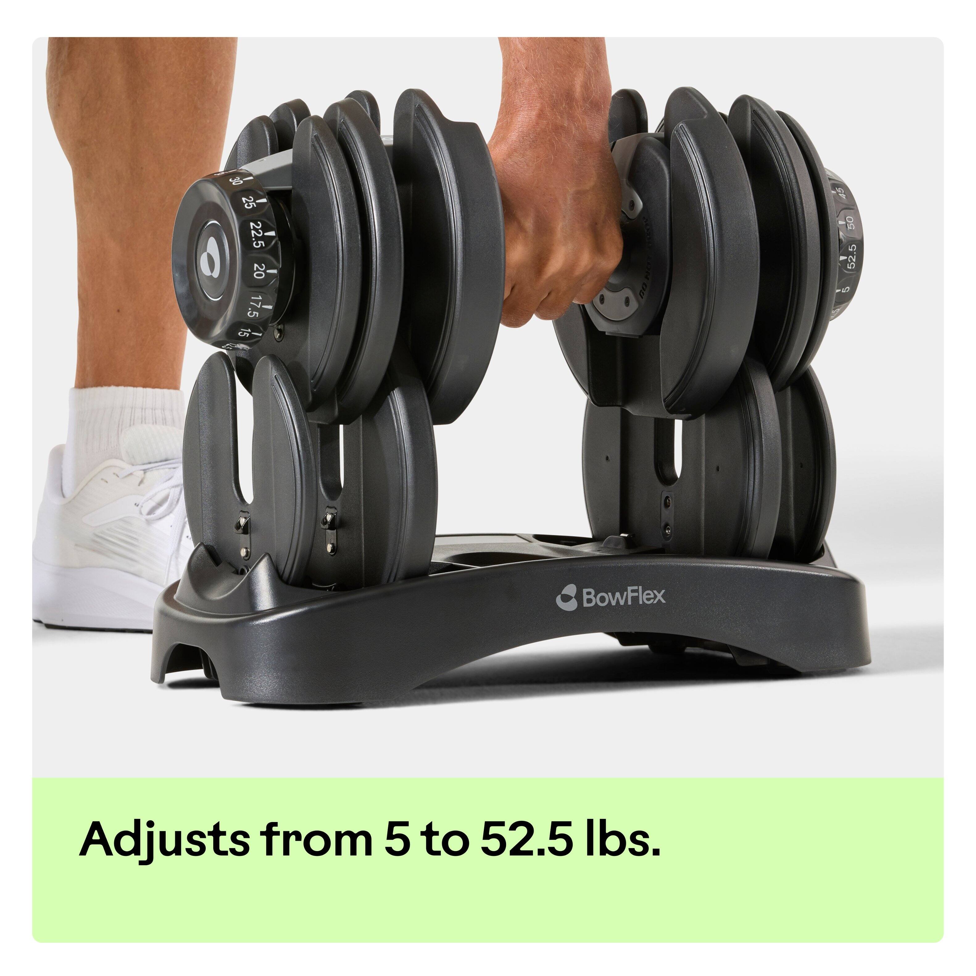 Adjusts from 5 to 52.5 lbs.