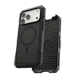 UAG - iPhone 18 Pro Case/iPhone 17 Pro Case with MagSafe & Holster, 2-Piece Full Body Case with Port Protection, Trooper - Black