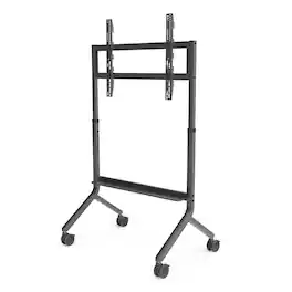 Kanto - MTP90 Height Adjustable Rolling TV Stand for 55" - 90" TVs - Black