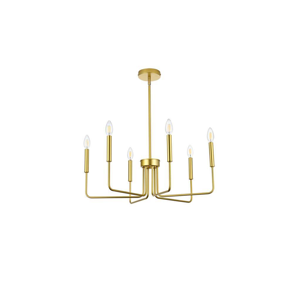 Alt View 1. Living District - Willa 26 inch Pendant Light in Brass - Brass.