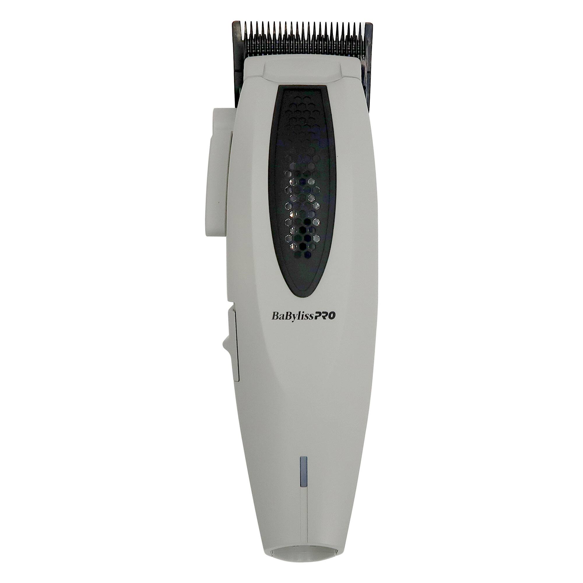 Front. Babyliss - BaByliss Pro LITHIUMFX+ Limited Edition Cordless Lithium Ergonomic Clipper (Grey) FX673NSGY - White.