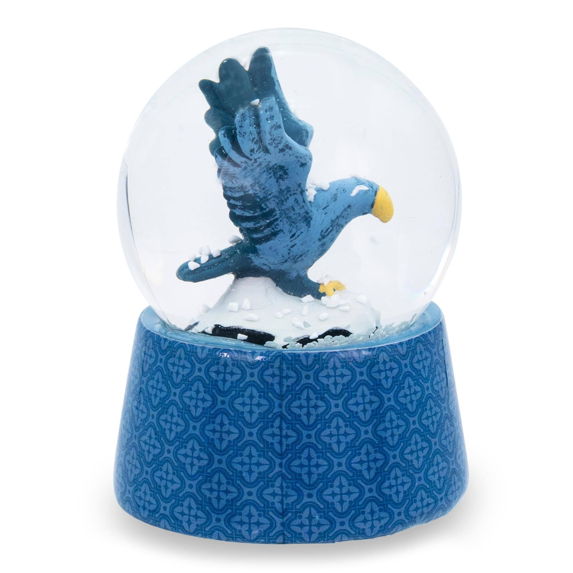 Alt View 1. Silver Buffalo - Harry Potter House Ravenclaw Collectible Snow Globe | 3 Inches Tall - Blue.