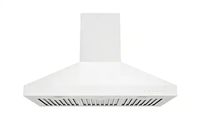 Front. Hauslane - Hauslane WM-530 36-in Convertible Matte White Wall-Mounted Range Hood (Charcoal Filters Included) - Matte White.