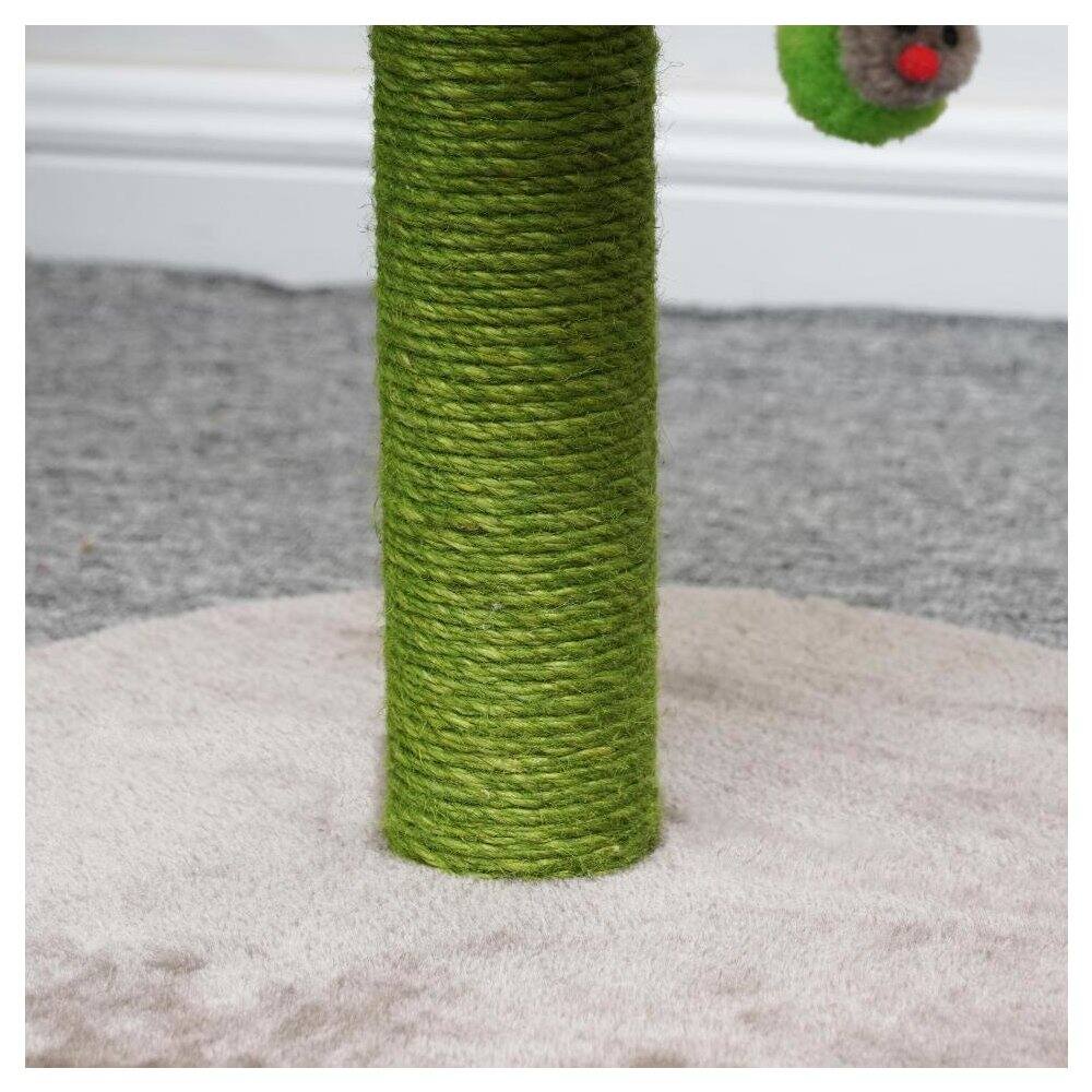 Alt View 3. PetPals - Double Bloom Cat Scratching Post - Green.