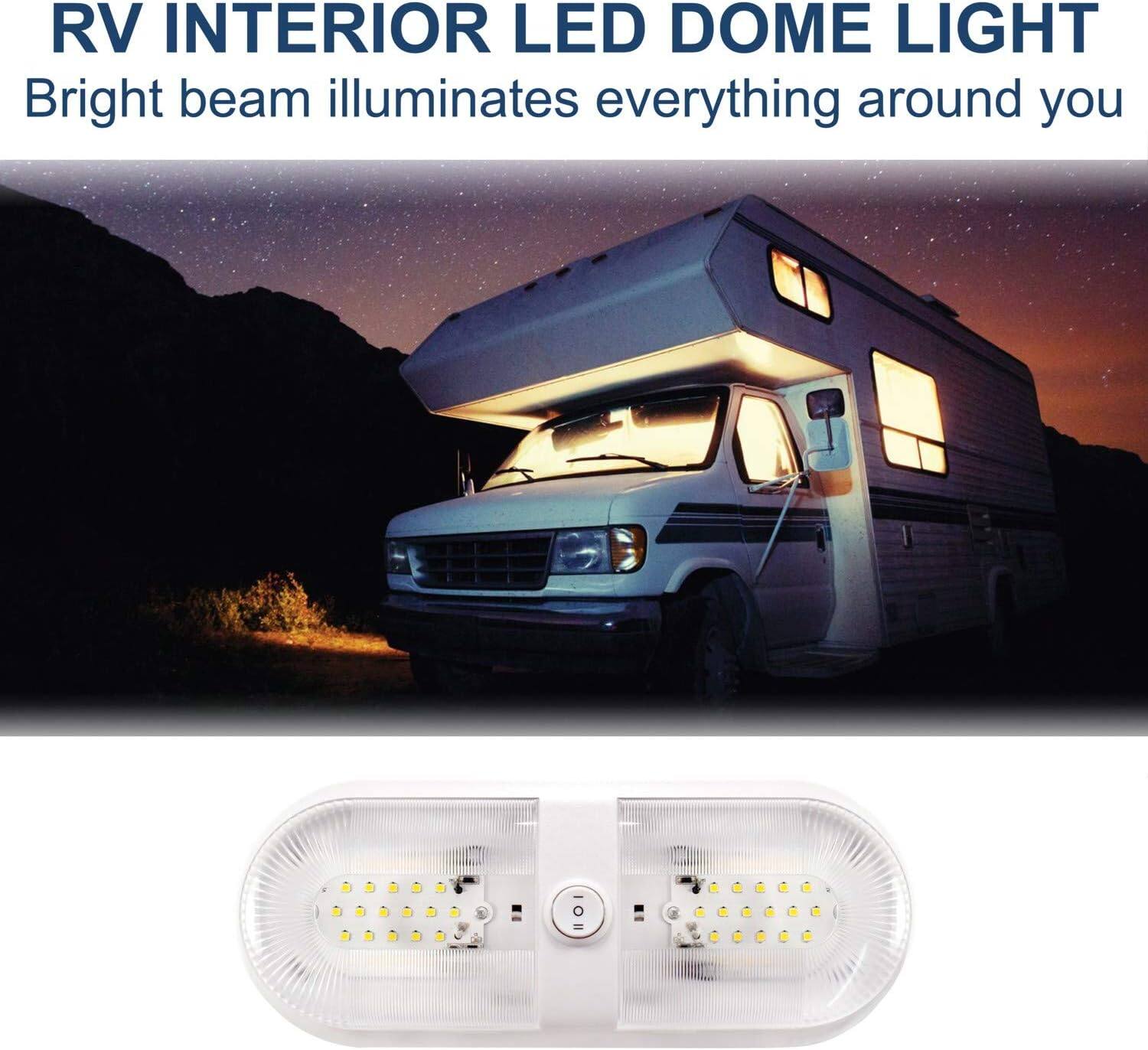 RV INTERIOR LED DOME LIGHT  
Bright beam illuminates everything around you