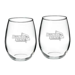 Jardine - Illinois State Redbirds 21oz. 2-Piece Stemless Wine Glass Set - Multicolor