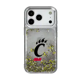 Keyscaper - NCAA - Cincinnati Bearcats Linen Logo iPhone Glitter Case - 15 - Multicolor