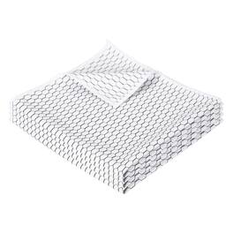 Unique Bargains - 16x16 Inches Fish Scale Microfiber Cloth, 4pcs Ultra Absorbent Lint Free Towel for Glass, Mirror, Kitchen, Cars, Dish - White